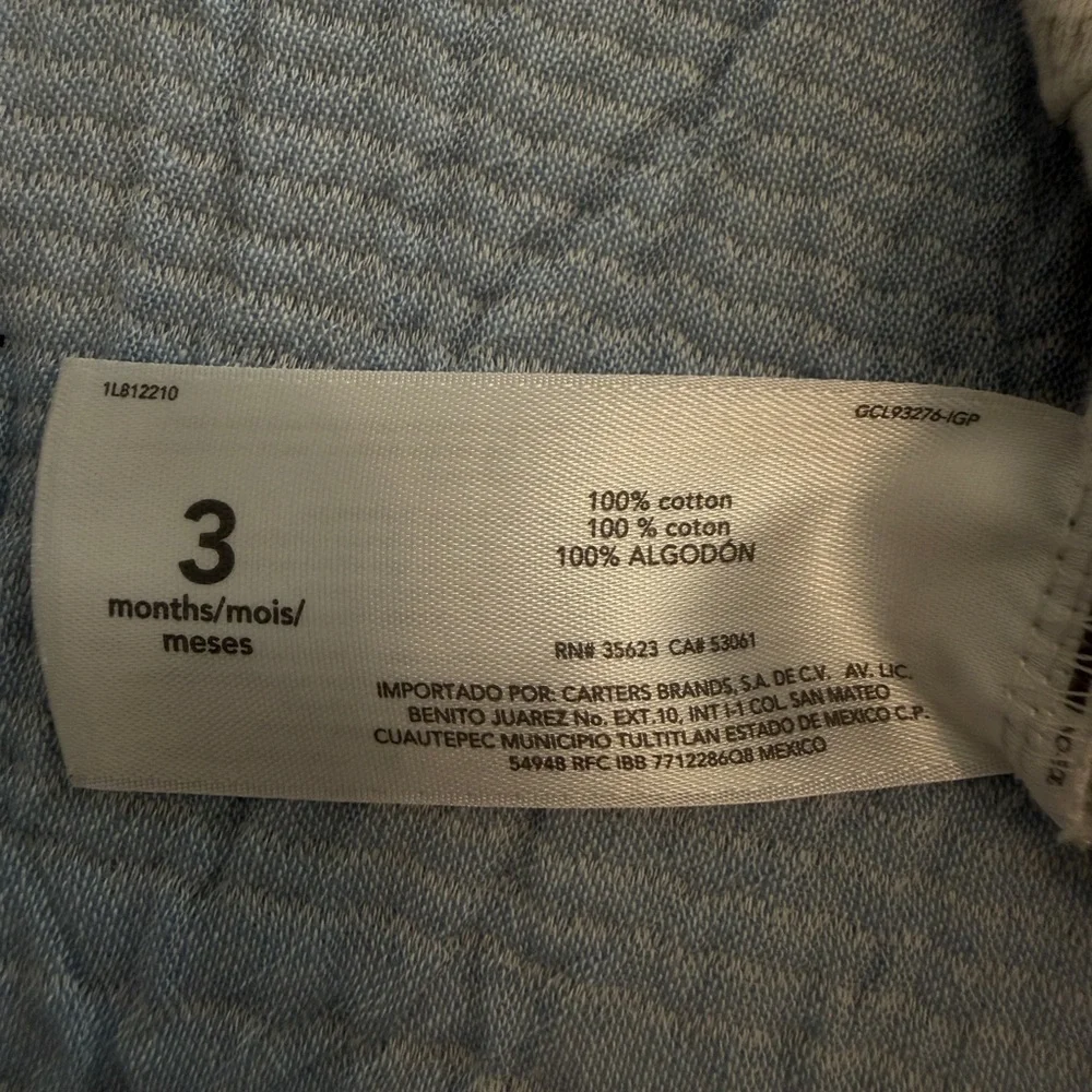 Carter's gray Bodysuit with elephant Design